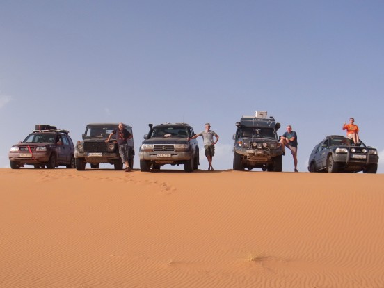 Dünen Geländewagengruppe im Erg Chebbi